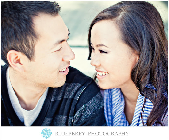 San Francisco cute adorable cottage beach engagement photography session
