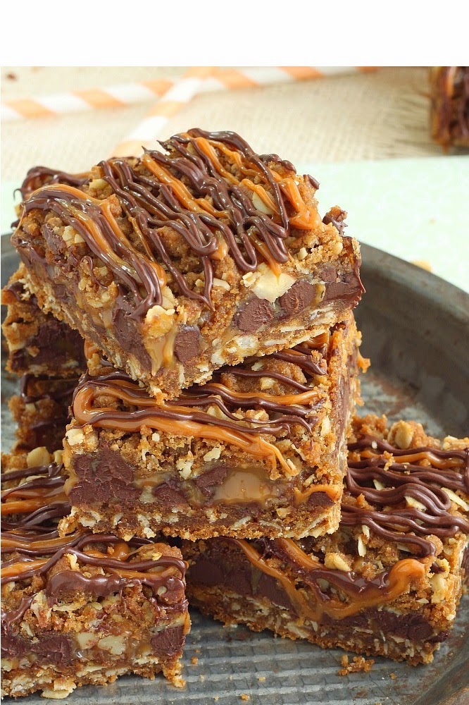 caramel chocolate oatmeal bars recipe good recipes