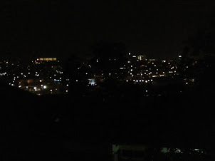 Night view of Kigali City from the mountain elevation of Mijo guest house.