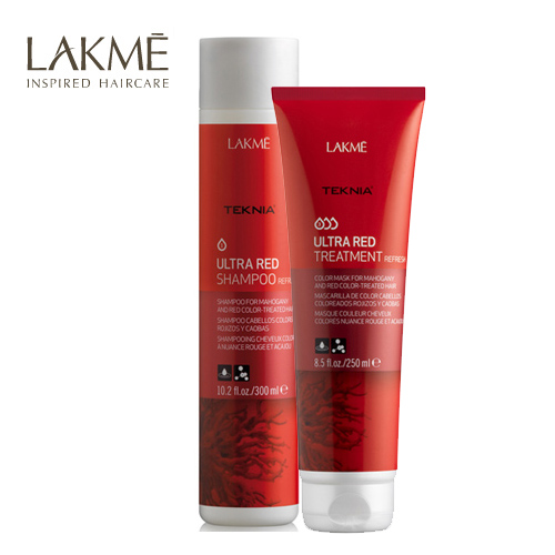 Kết quả hình ảnh cho Lakmé Ultra Red Shampoo/ Treatment