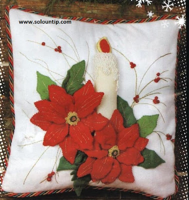 Manualidades cojín de noche buena ~ Solountip.com