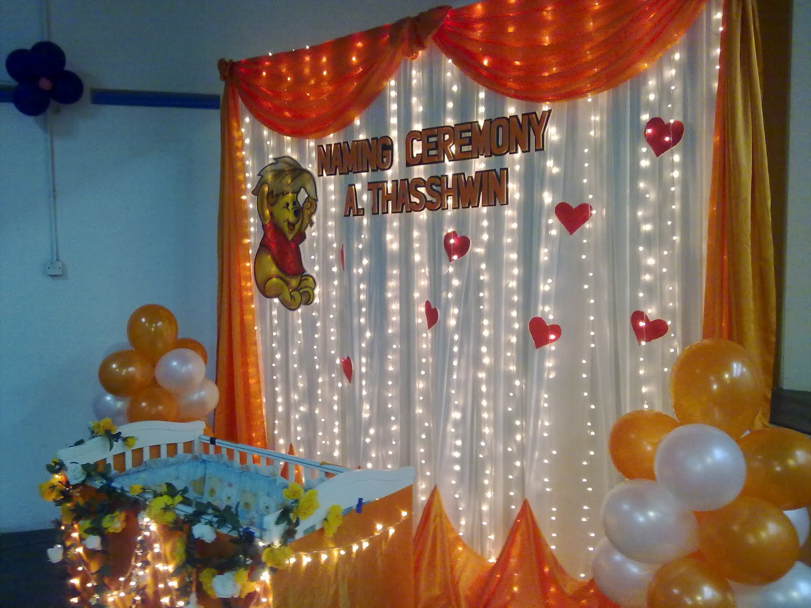 Stage Decoration For Naming Ceremony Ideas 1st Birthday Balloon