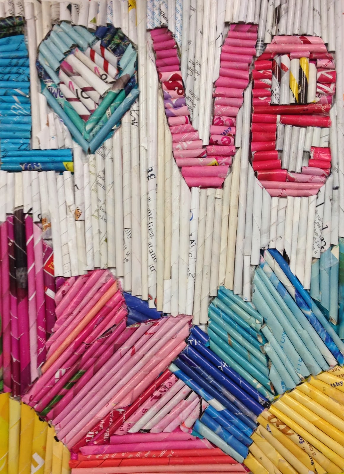 Art. Paper. Scissors. Glue! Magazine Reed Collages