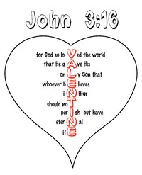 Christian Valentine Coloring Pages John 3 16