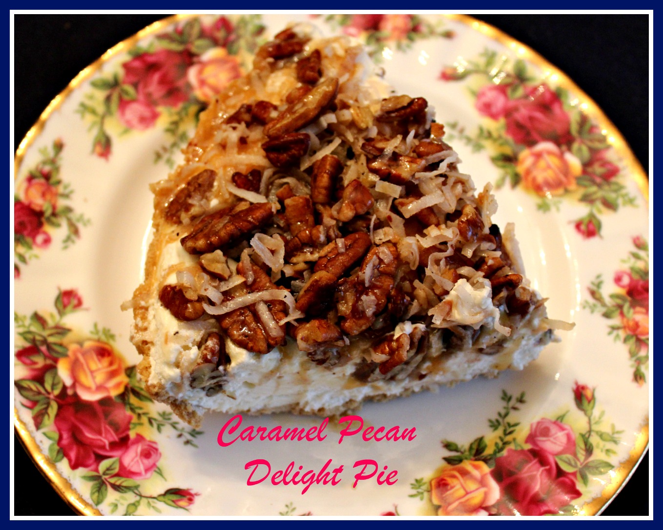 Sweet Tea and Cornbread Caramel Pecan Delight Pie!