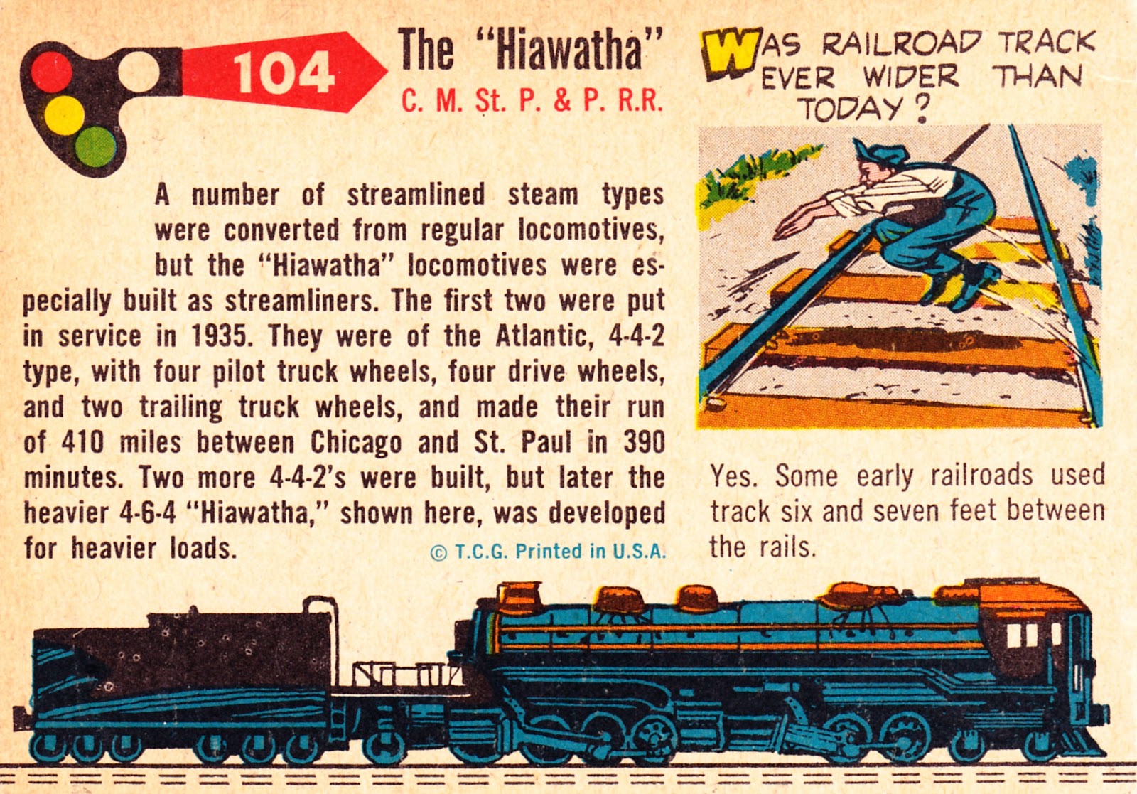 Toys and Stuff TRAIN TIME Milwaukee Road Topps Trading Card