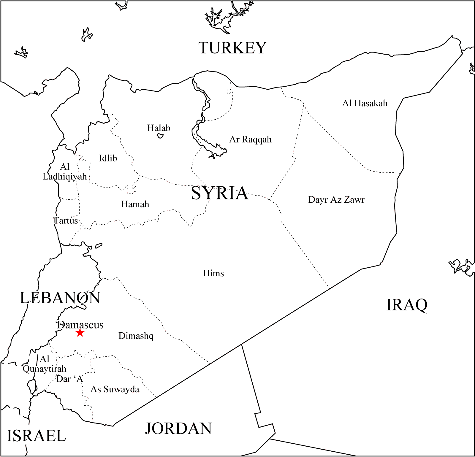 Syrien Landkarten Kostenlos Cliparts Kostenlos