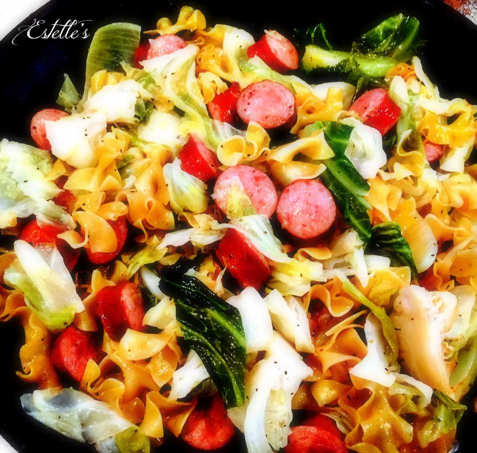 Estelle's CABBAGE AND NOODLES WITH SMOKED KIELBASA