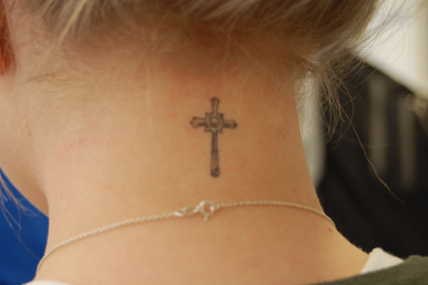 Small Crucifix Tattoo