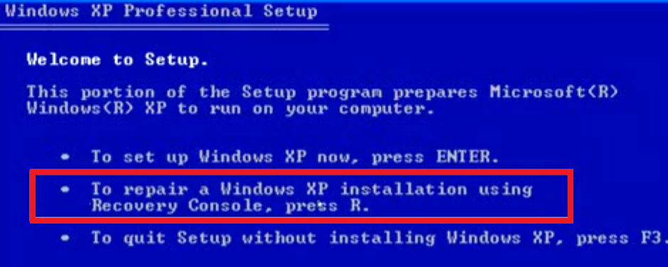 Repair Program Windows Xp