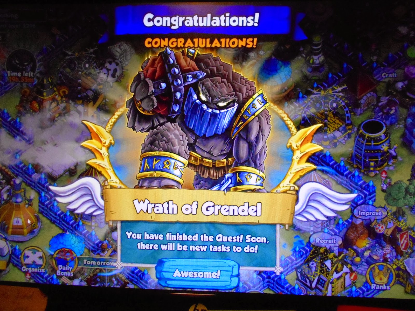 vikings gone wild tips completed the wrath of grendal quest the wrath of grendel