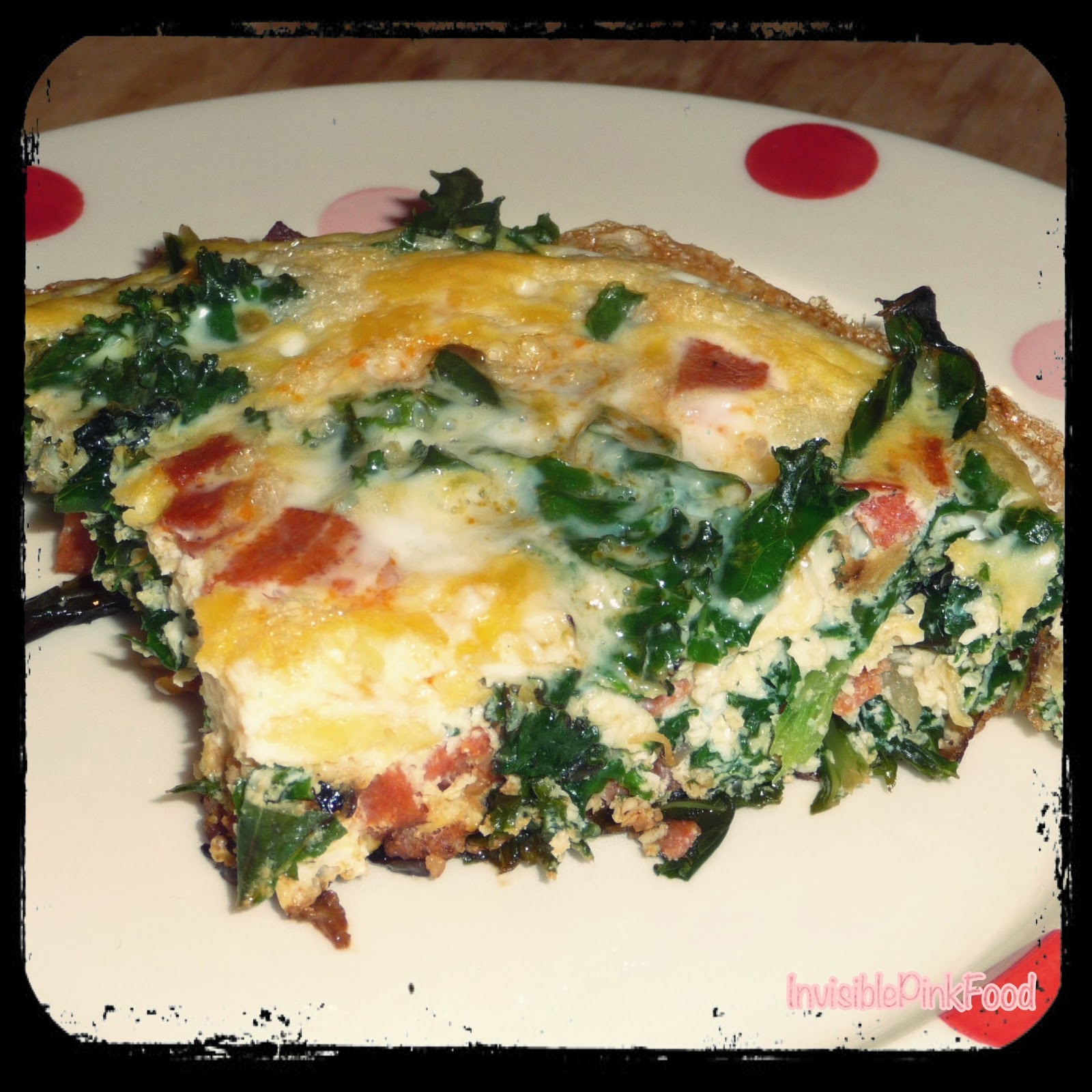 InvisiblePinkFood Kale frittata