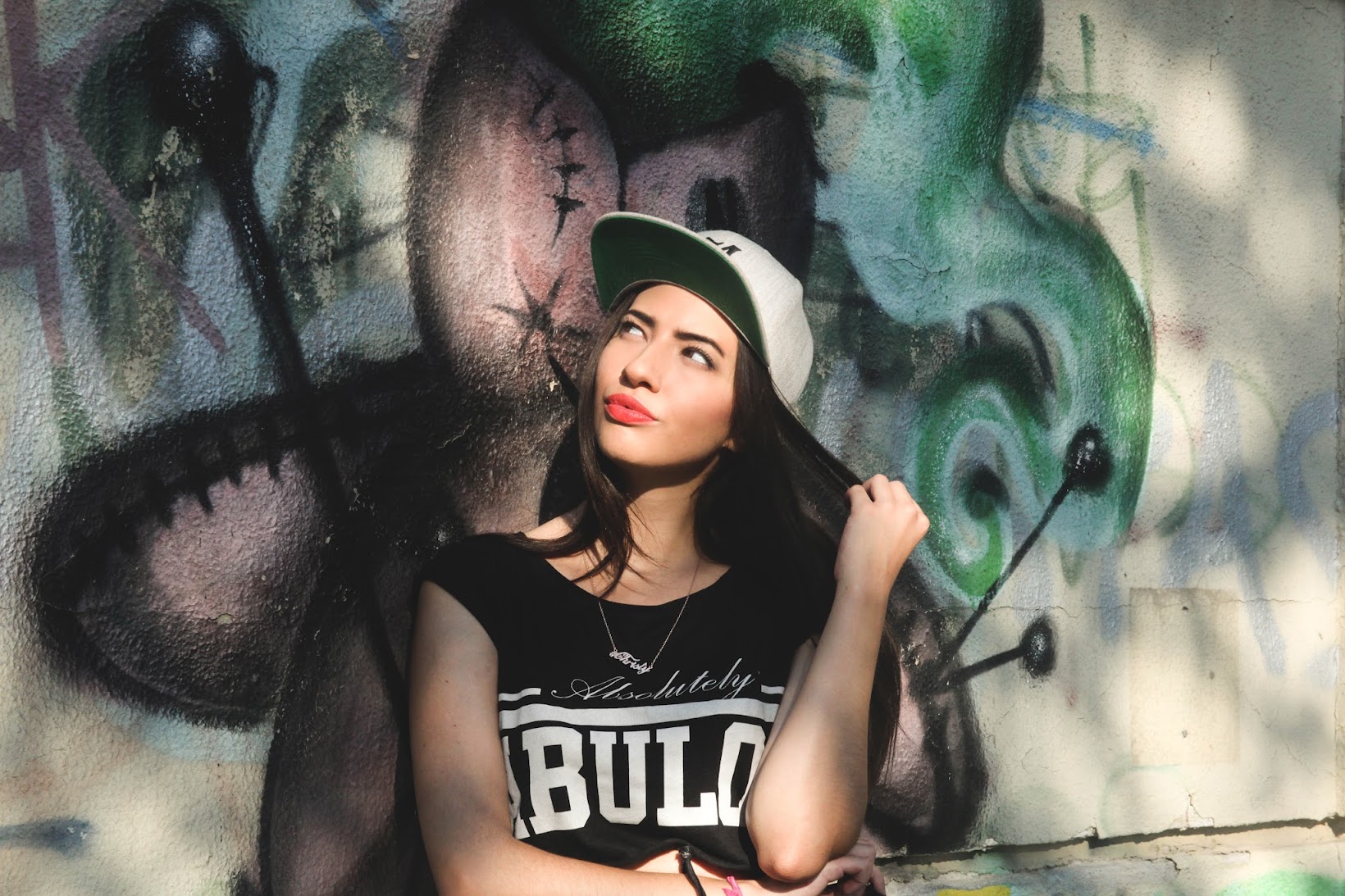 Girl,Hat,Portrait,Red Lipstick