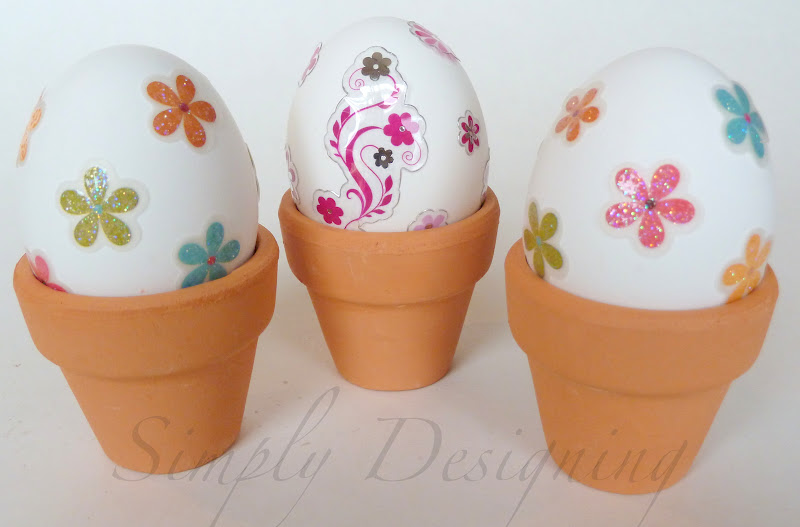 Decorating Eggs with Stickers and Jewels