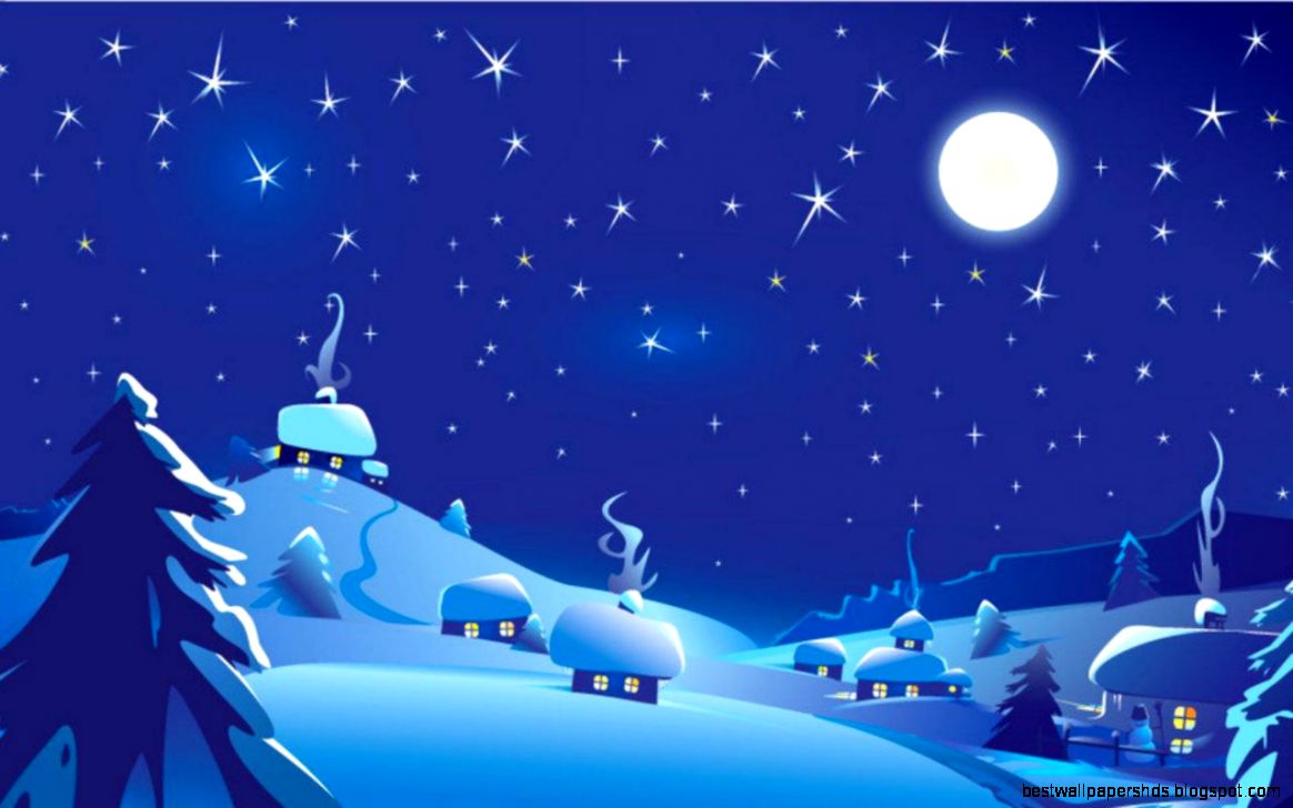 Winter Snow Moon Night Christmas Abstract Winter Snow Moon Night Christmas Abstract