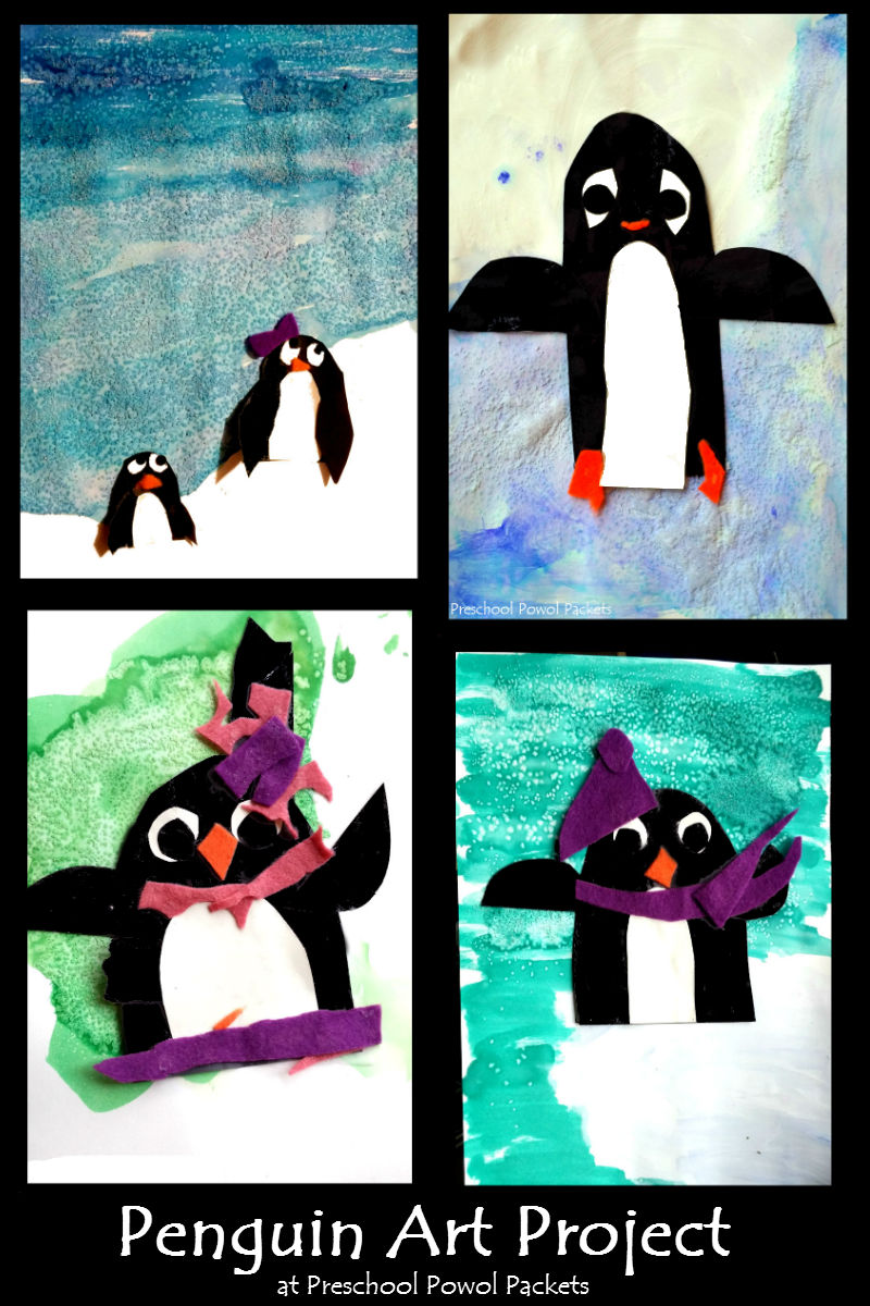 Penguin Art Project Preschool Powol Packets