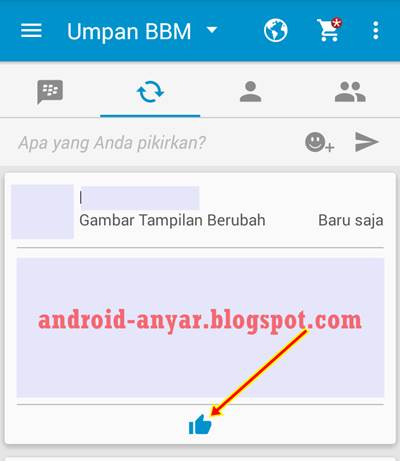 bbm android 2.11 bisa nge-like status kontak teman