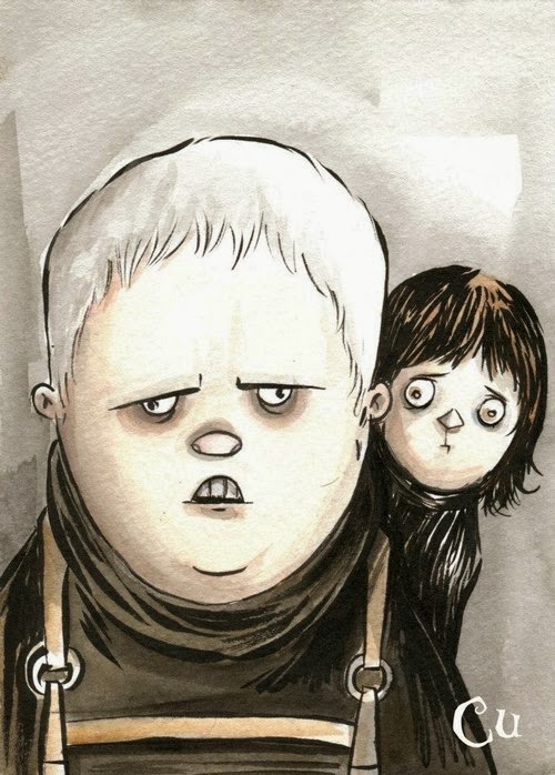 10-Game-of-Thrones-Hodo-and-Bran-Chris-Uminga-Game-of-Thrones-Watercolours-www-designstack-co