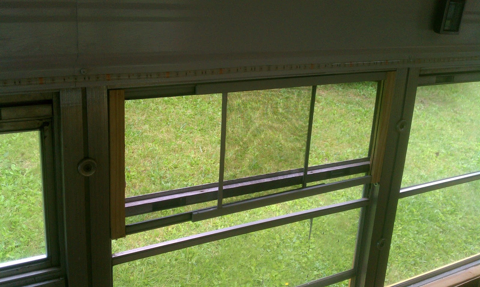 We Bought a School Bus Window Screens & More Trim