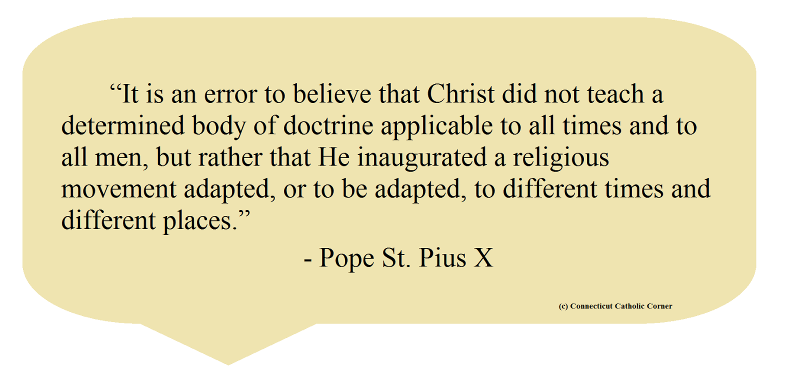 Connecticut Catholic Corner: Catholic quote of the day...