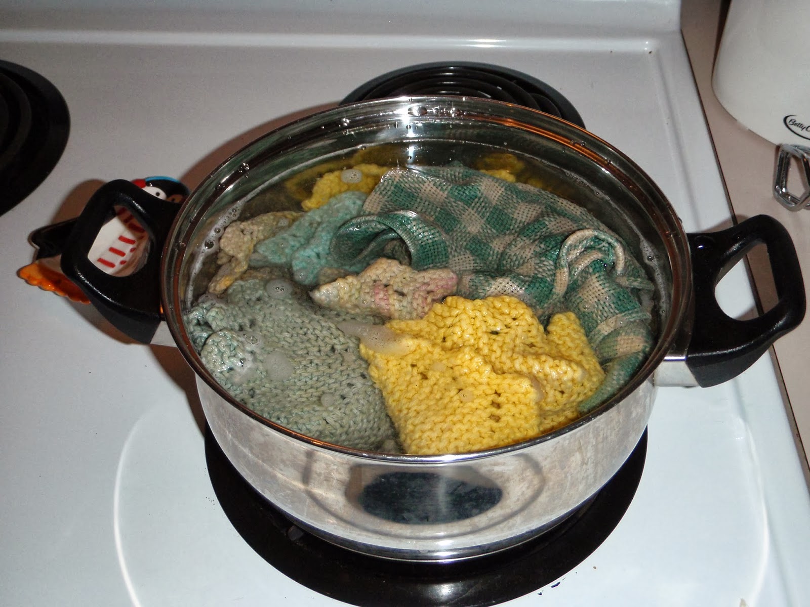 Two Crafty Girls Counteract smelly dishcloths