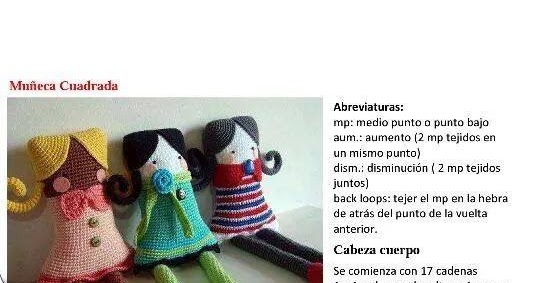 muñeca cuadrada amigurumi