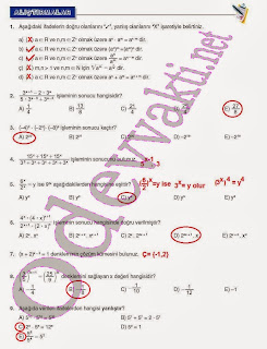 9 Sinif Matematik Ders Kitabi Eksen Sayfa 44 45 Cevaplari Odev Zamani