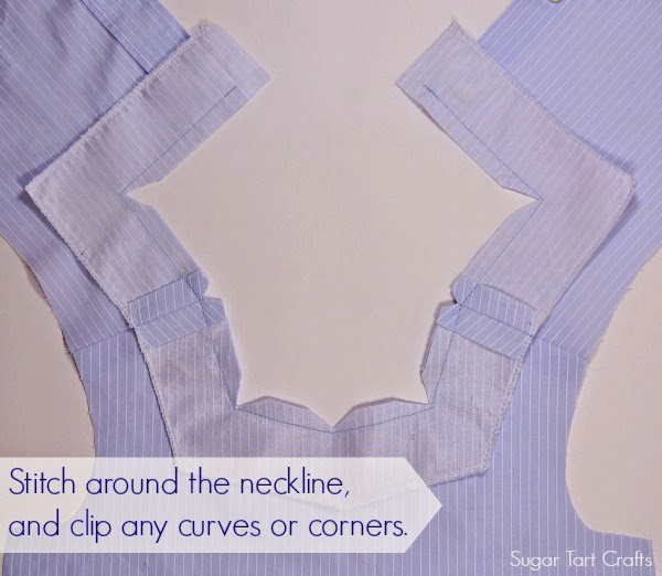 How to sew a simple neckline facing Stitch and Pink