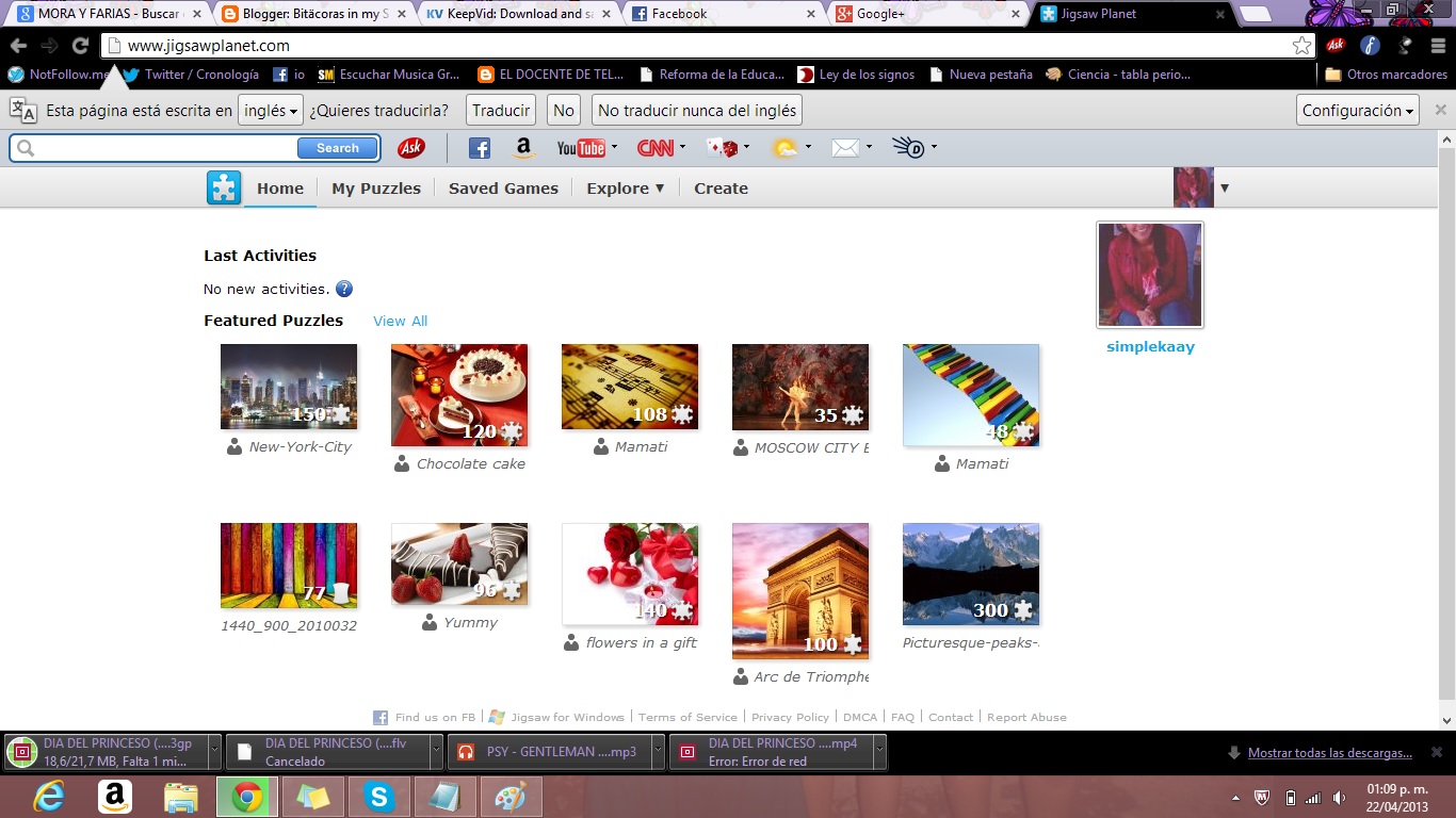 Jigsaw Rompecabezas Bitäcoras in my SimpleBlog