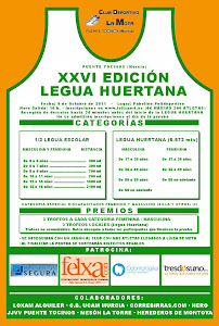 "XXVI LEGUA HUERTANA". Puente Tocinos, Domingo 9-10-11, 10 horas. ¡Participa!