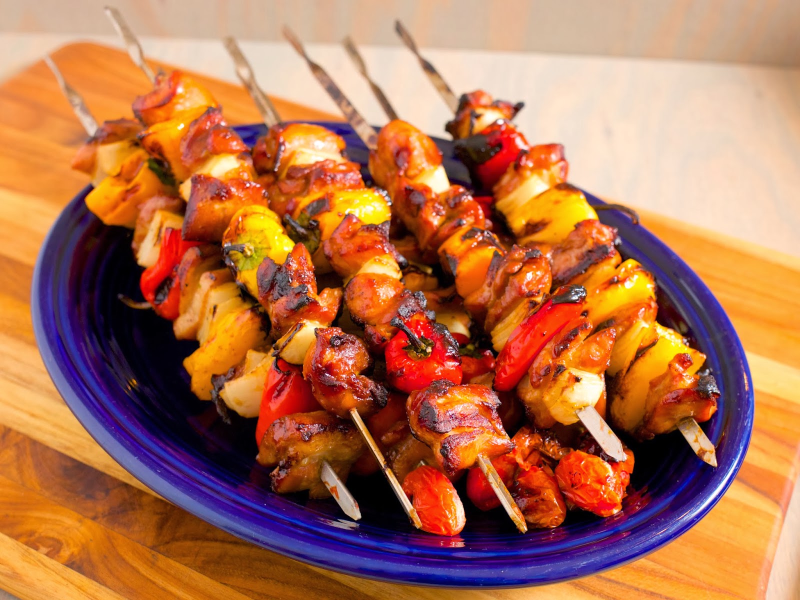 Grilled Chicken Thigh Kebabs with Mini Sweet Peppers Dad Cooks Dinner