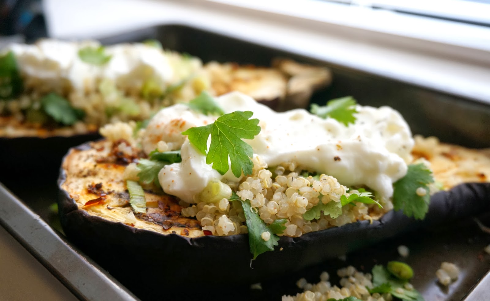 Miss Hangrypants Roasted Eggplant + Quinoa w/ Yogurt