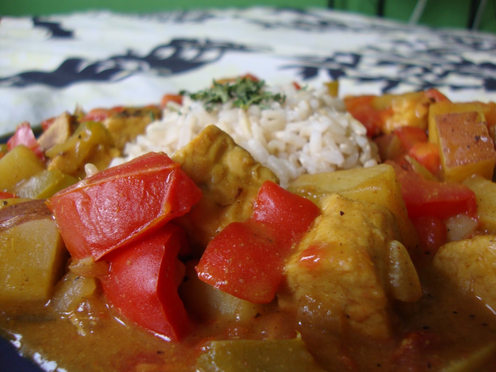 Basil Bakery Tempeh Curry with Brown Rice