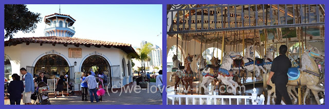 The carousel is a big attraction at Seaport Village