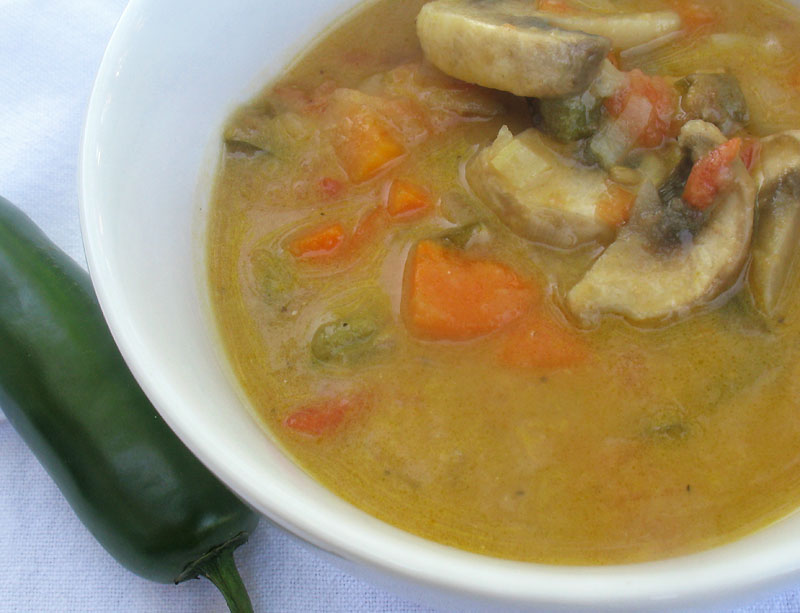 Roasted Jalapeño Soup Lisa's Kitchen Vegetarian Recipes Cooking