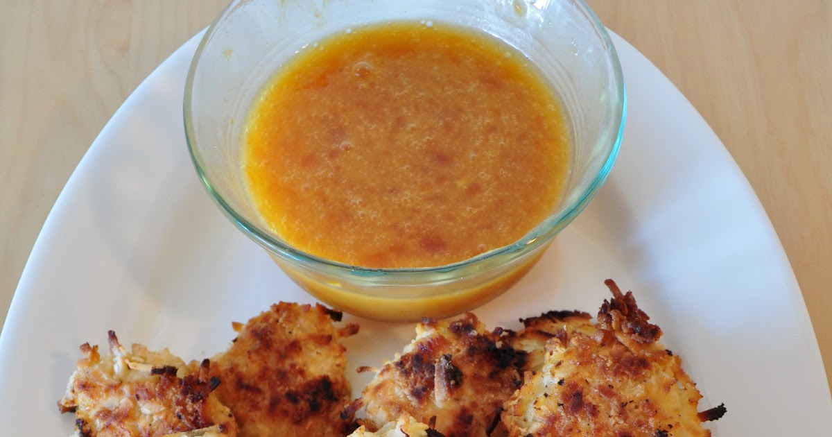 My Tiny Oven Coconut Chicken Nuggets with Spicy Apricot Dipping Sauce
