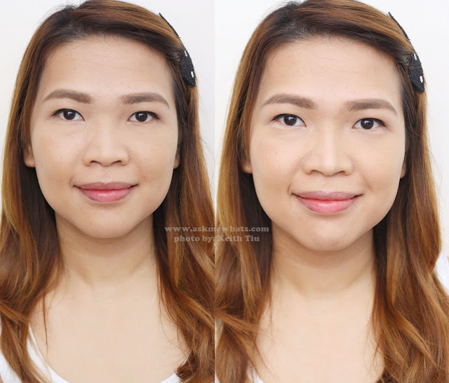 before and after photo after using  Kate Tokyo 3D Eye Create