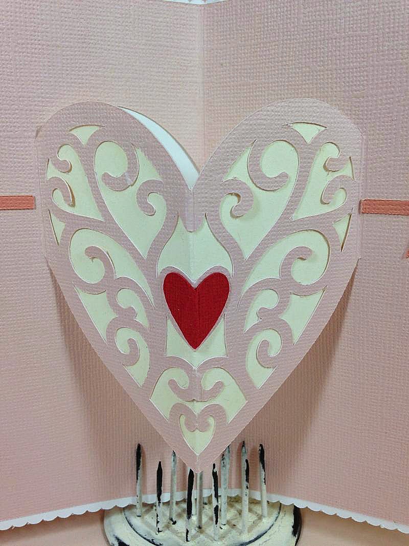 Close To My Heart Artfully Sent Valentine Pop-Up card inside 