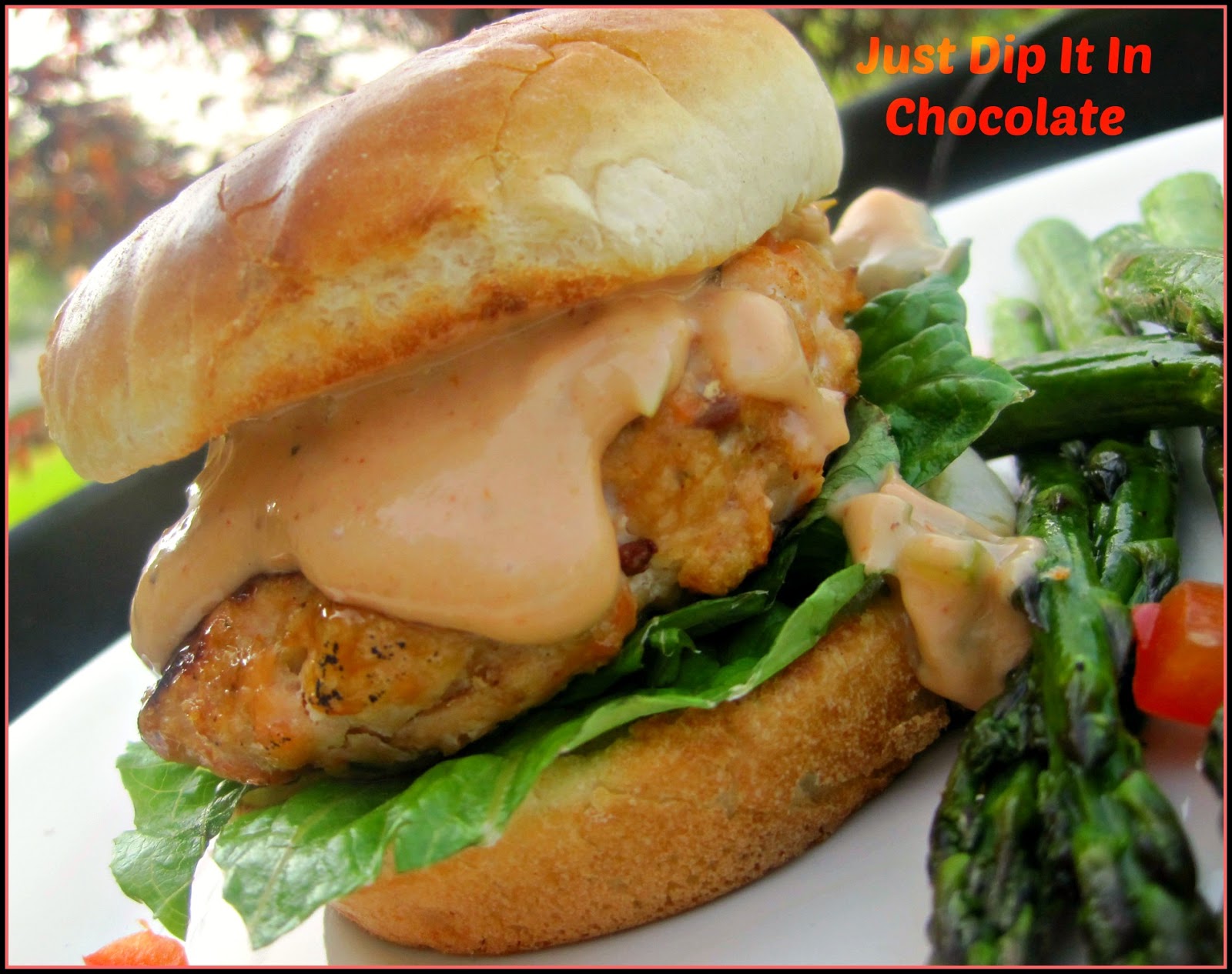 Just Dip It In Chocolate Salmon and Shrimp Burgers Recipe