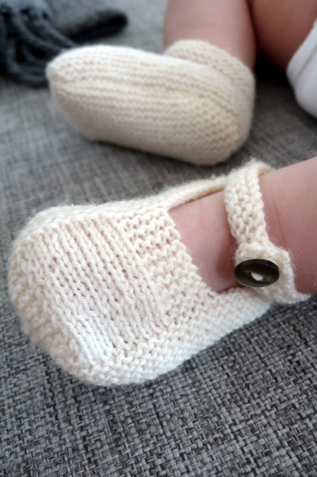 strikke sko til baby oppskrift