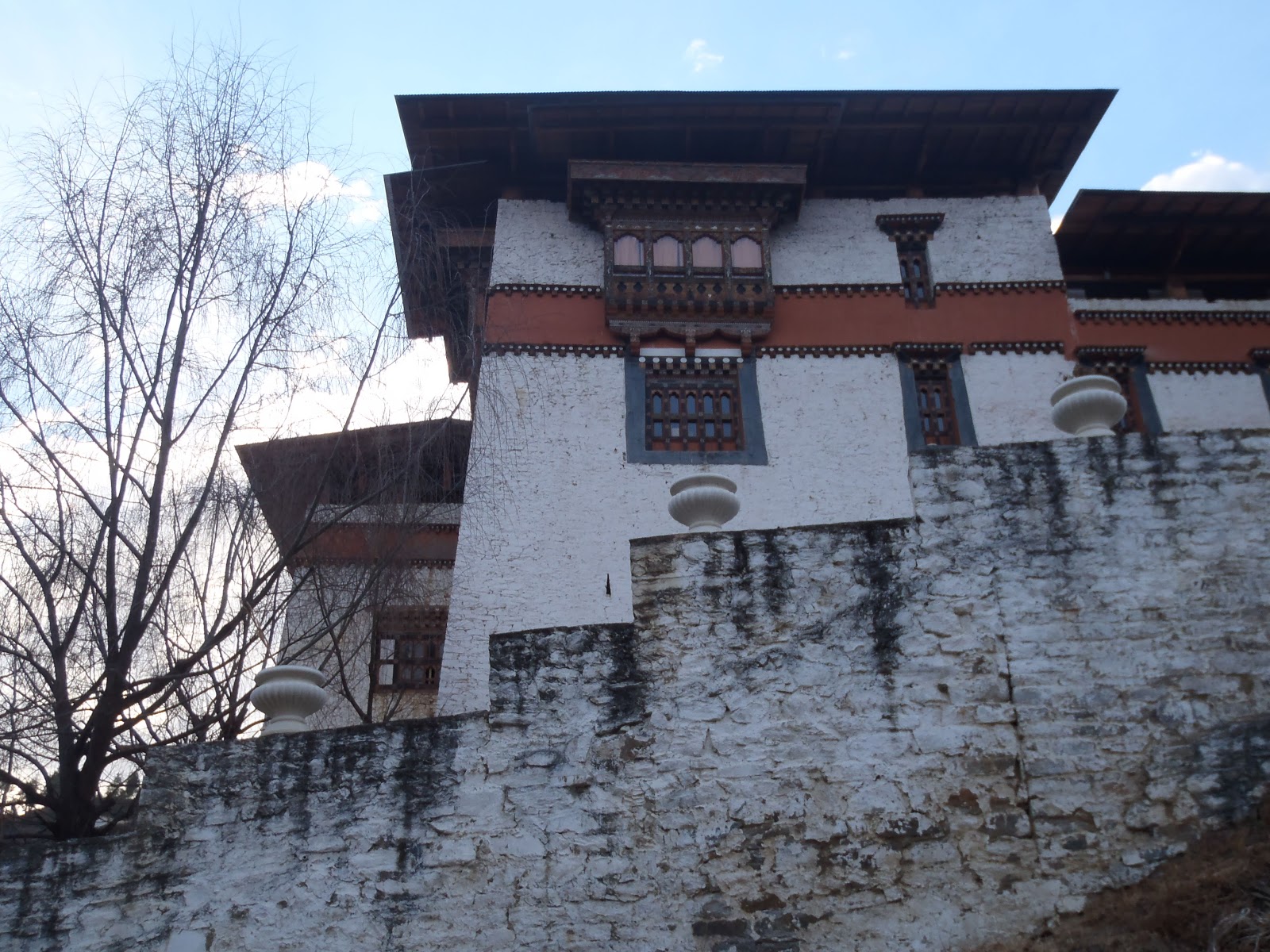 Heather Robertson in Bhutan Simtokha Dzong