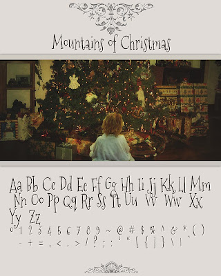 Flying sleigh reindeers renne slitta babbo sopra volando nevosa Shadowhouse Creations: Nov: Five New Fonts