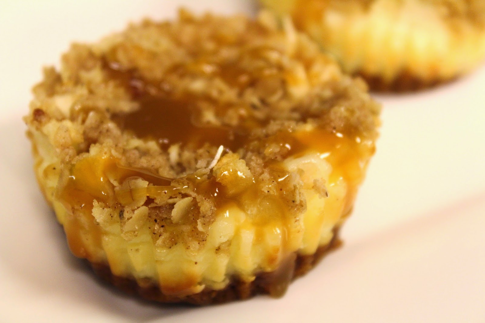 Blog as you Bake Caramel Apple Streusel Cheesecake Cupcakes