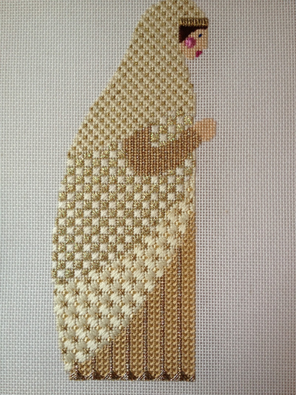 steph's stitching Heartstrings by Pat Thode