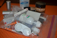 Travel items in Zip-Locks