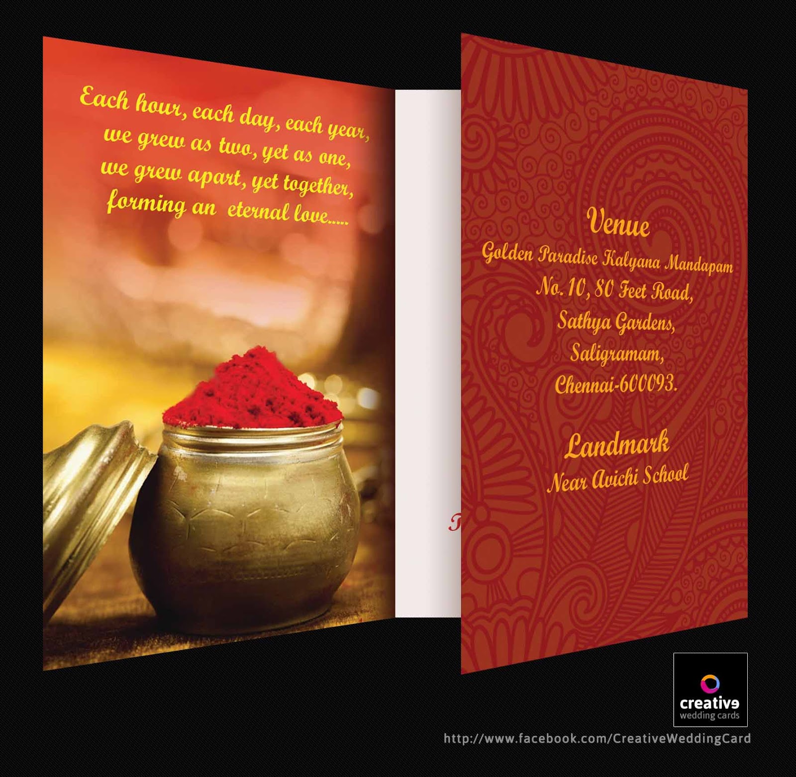 Chrompet Wedding Card