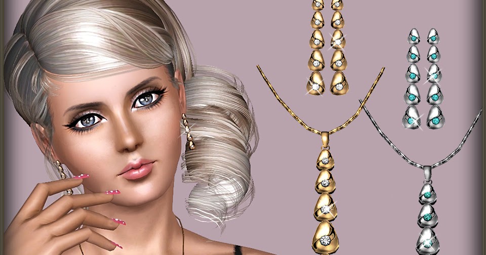Milina Sims Earrings and necklace by Milina