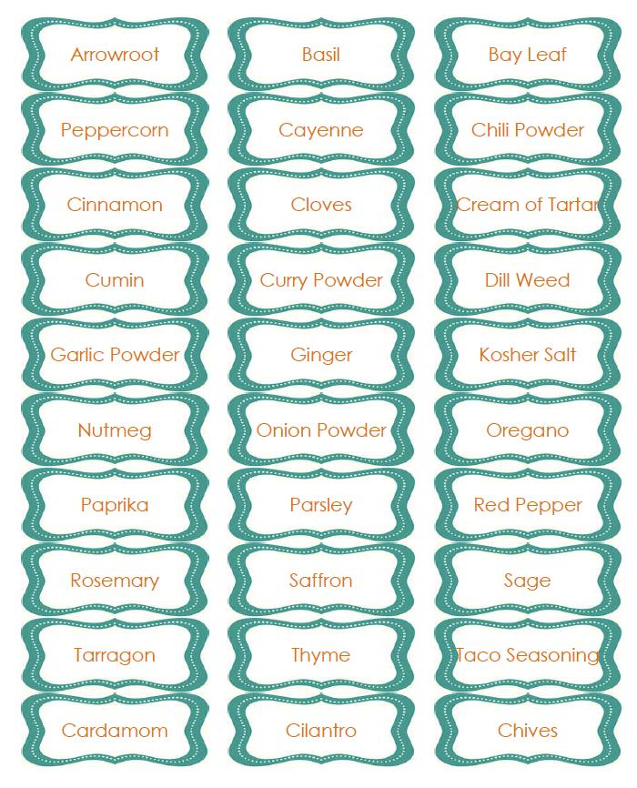 Spice Rack Labels Dorkus Americanus