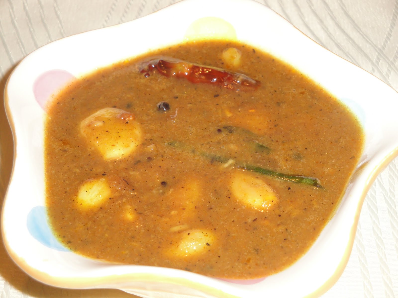 Food and Taste Tamilnadu special Poondu Kulambu ( Garlic Tamarind curry)