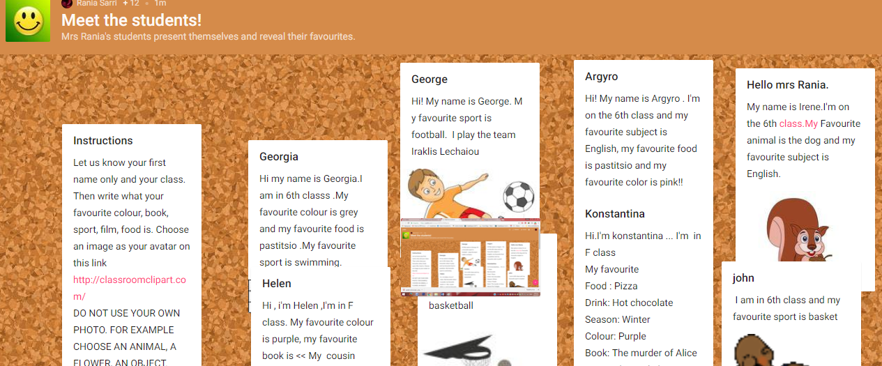 PADLET: MEET THE STUDENTS